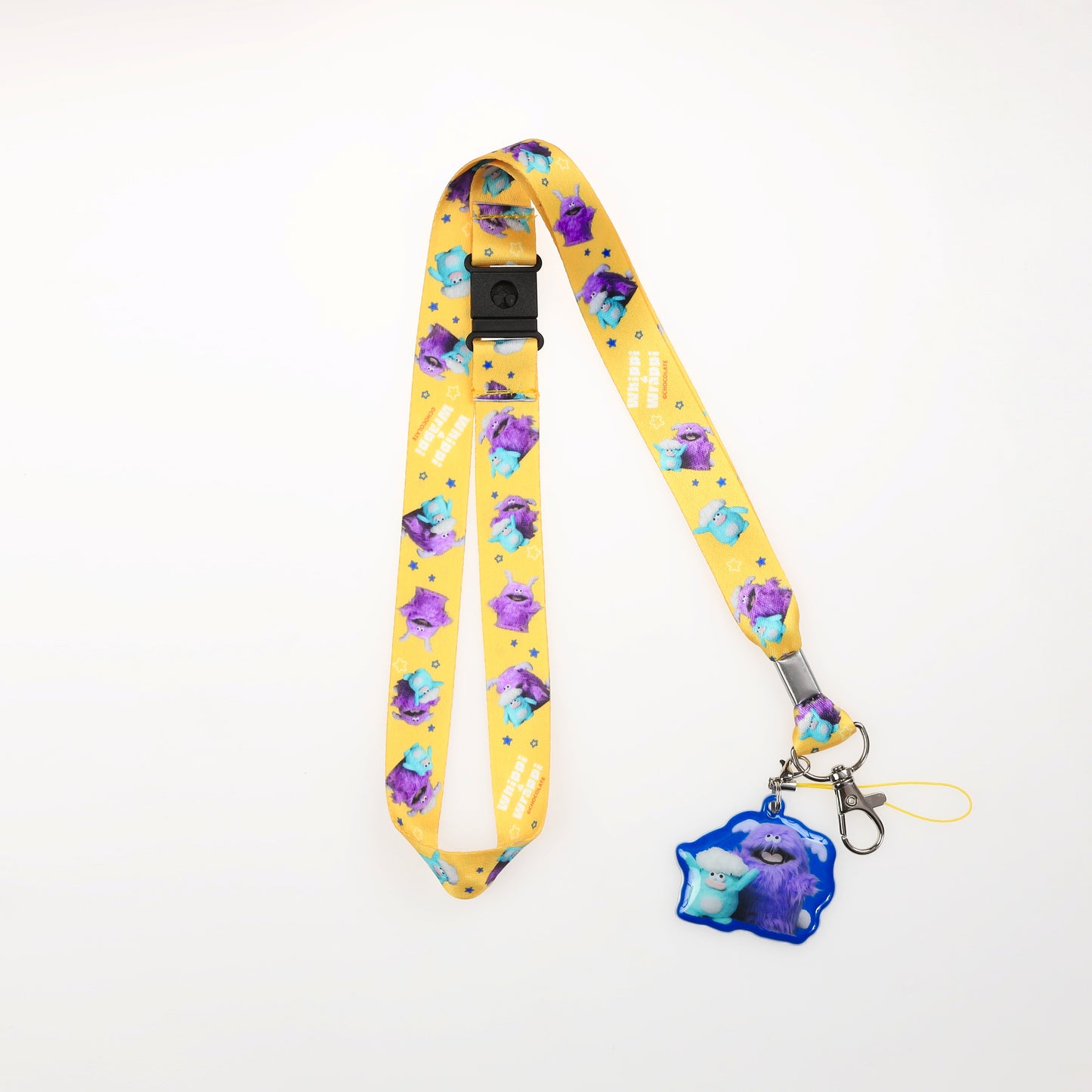 ホイッピ&ラッピ マスコット付きネックストラップ イエロー