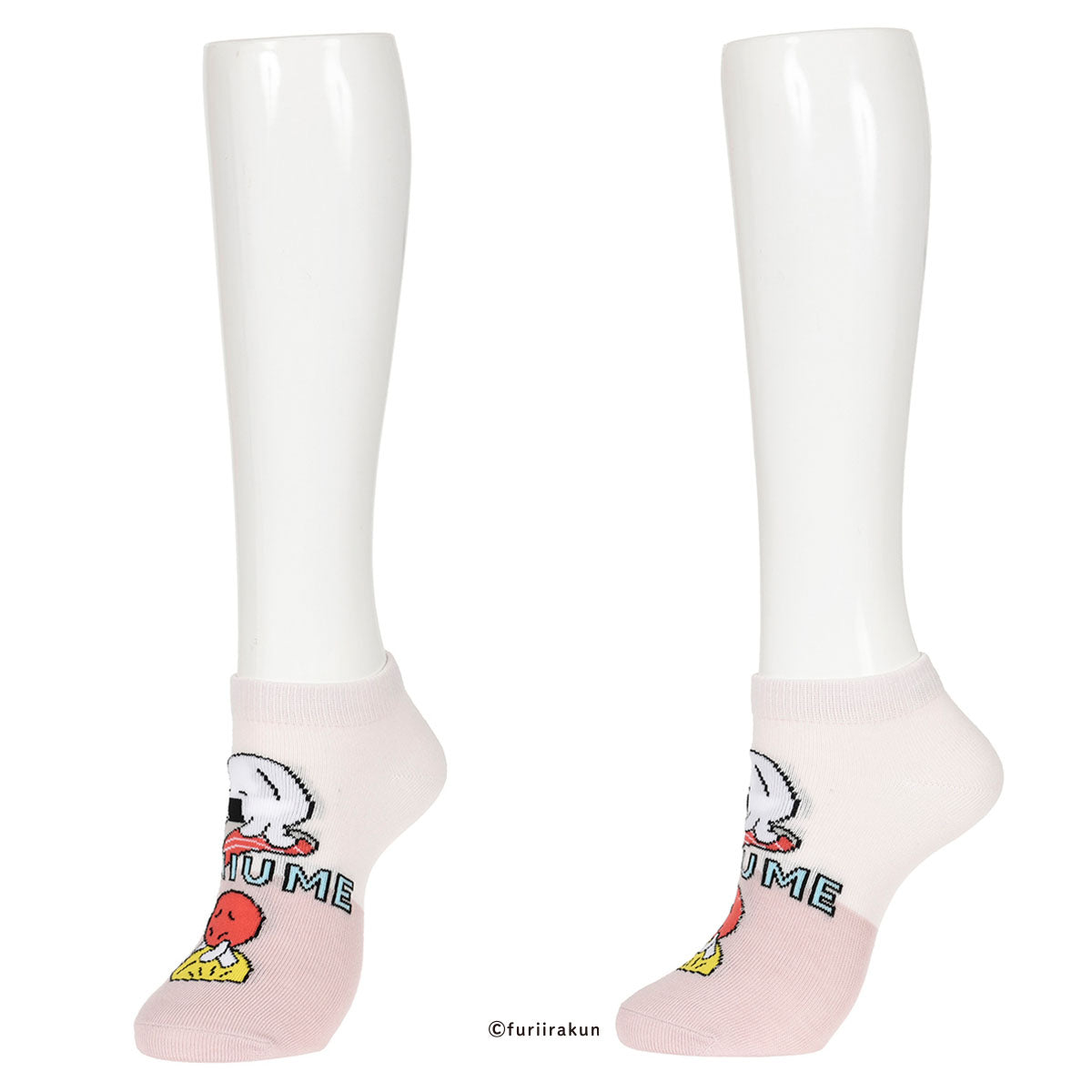 おにうめ 切替スニーカーソックス 鮭・たくわん