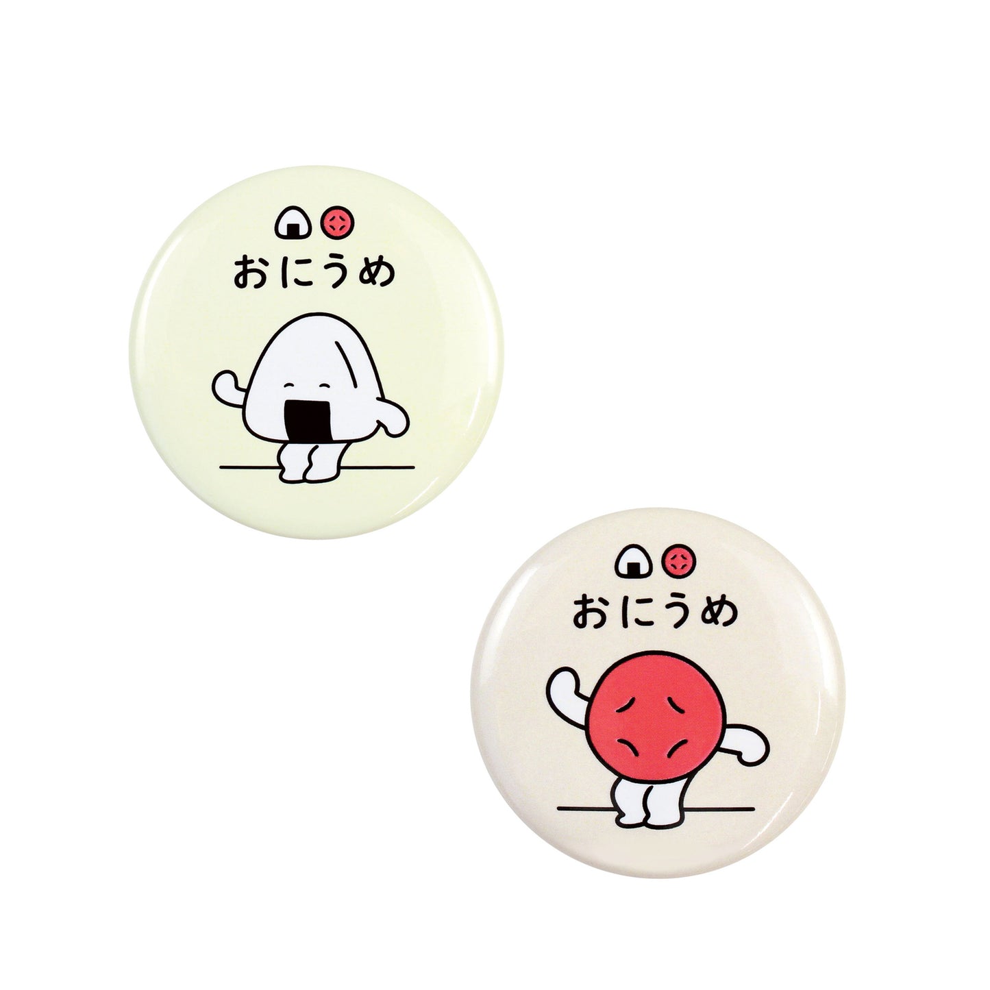 おにうめ ペア缶バッチ