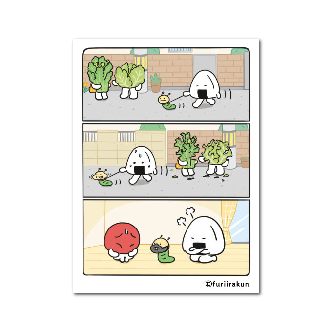 おにうめ コマステッカー おさんぽ