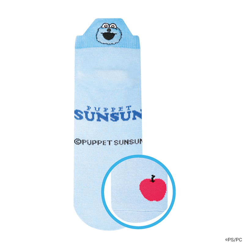 刺繍ヒールソックス パペットスンスン