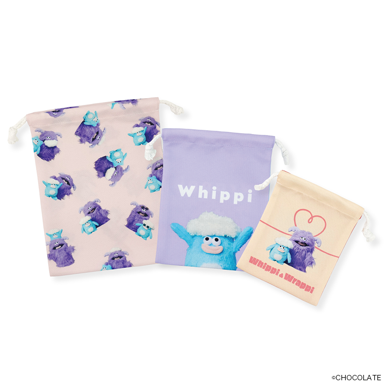 ホイッピ&ラッピ 3P巾着 – CHOCOLATE CHARACTER LABEL ONLINE STORE
