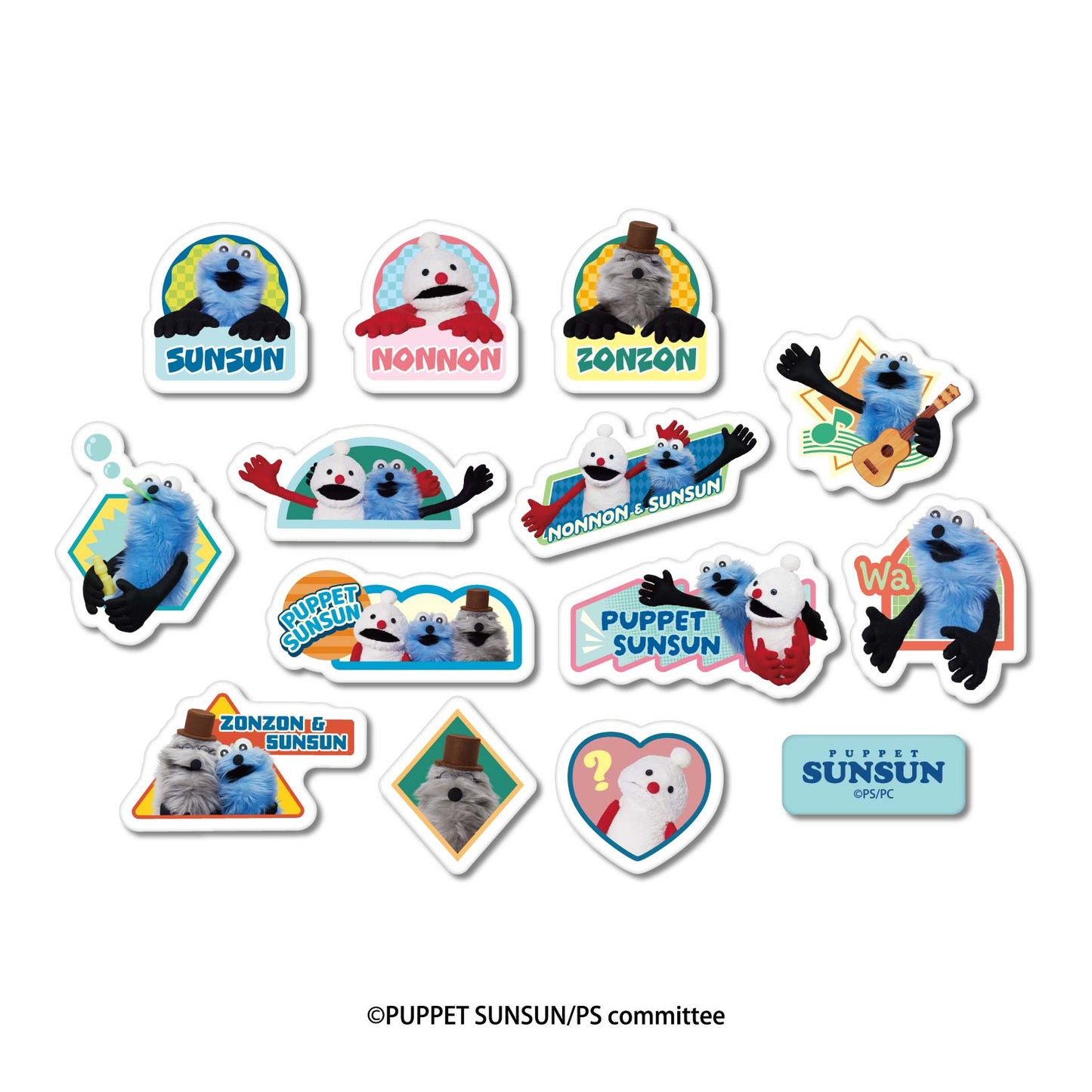 パペットスンスン マシュマロ風シール2