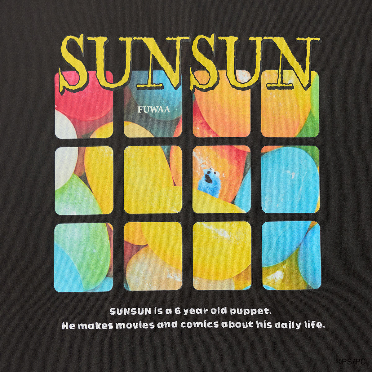 PUPPET SUNSUN COLLECTION Tシャツ  ビーンズ（BLACK）