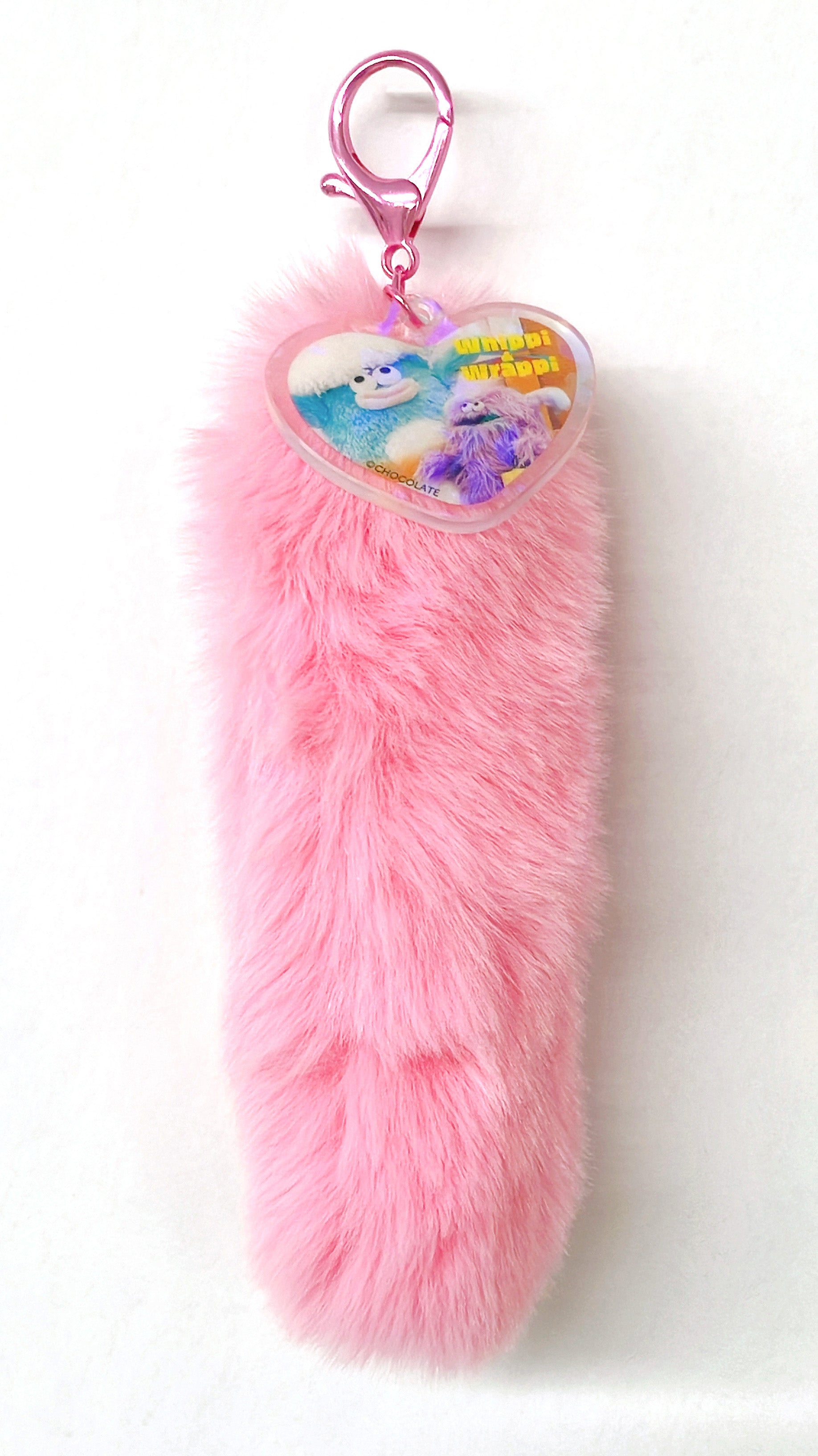 ピンクのファーキーホルダー ハートファーキーホルダー(F ピンク(071)): ジュニア - ナルミヤ