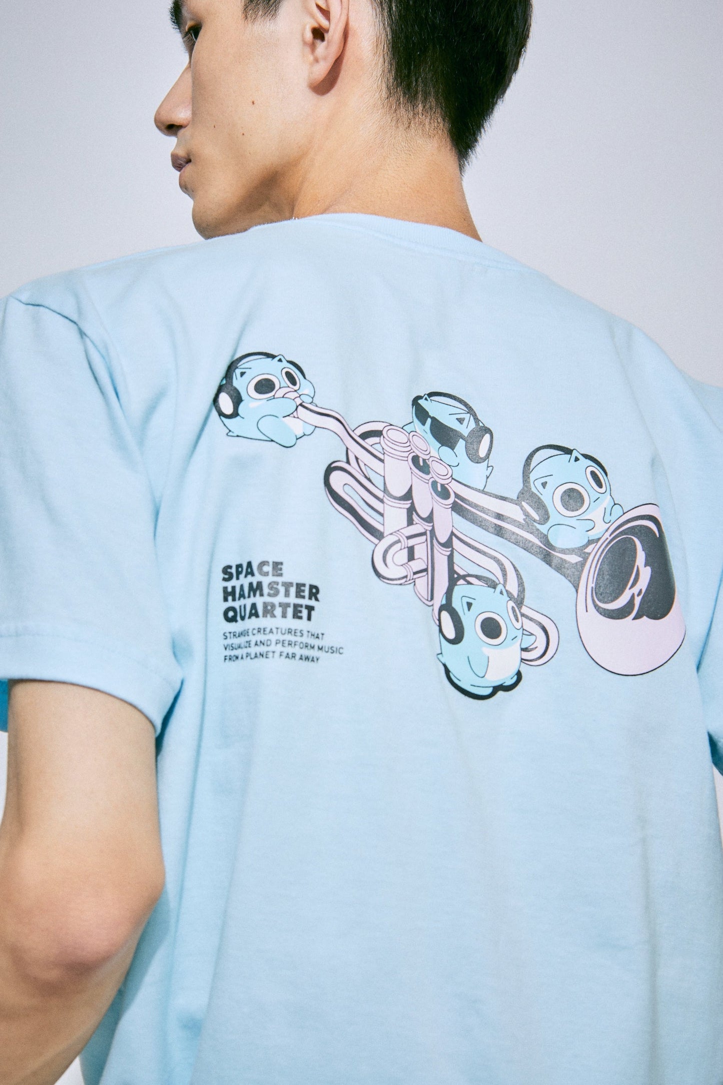 Backprint Tee_Trumpet（LIGHT BLUE）