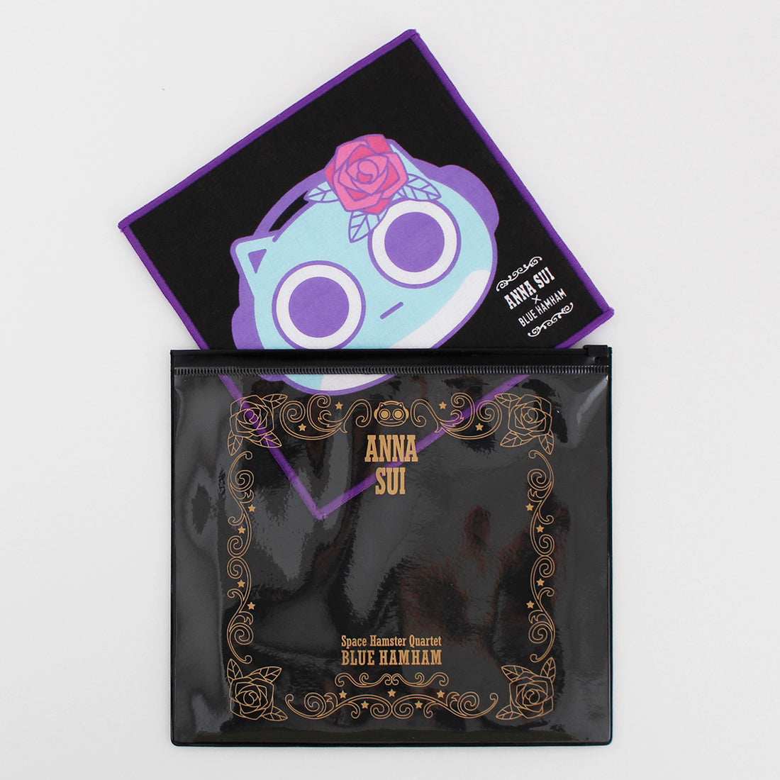 スマートフォンクリーナー ブラック（ローズ）