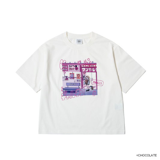 ギャルネコ Tシャツ ゲーセン（ホワイト）