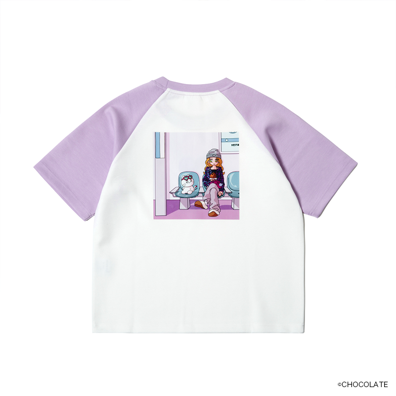 ギャルネコ ラグランTシャツ たいやき