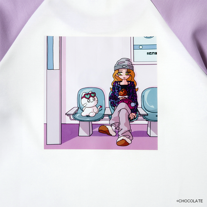 ギャルネコ ラグランTシャツ たいやき