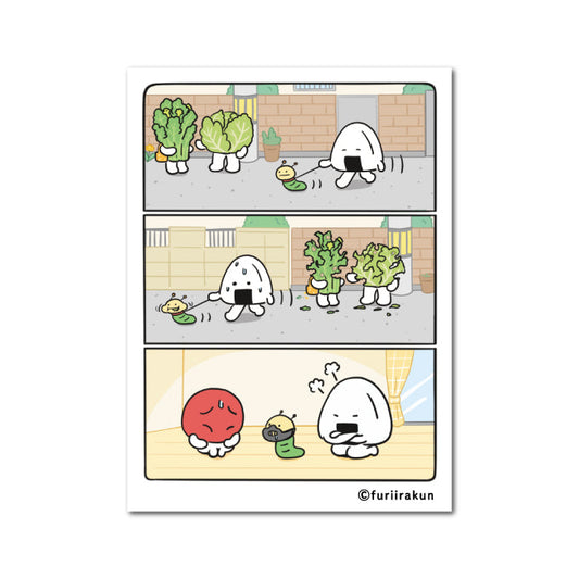 おにうめ コマステッカー おさんぽ