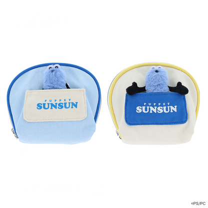 パペットスンスン ぬいぐるみバッジ付きポーチ