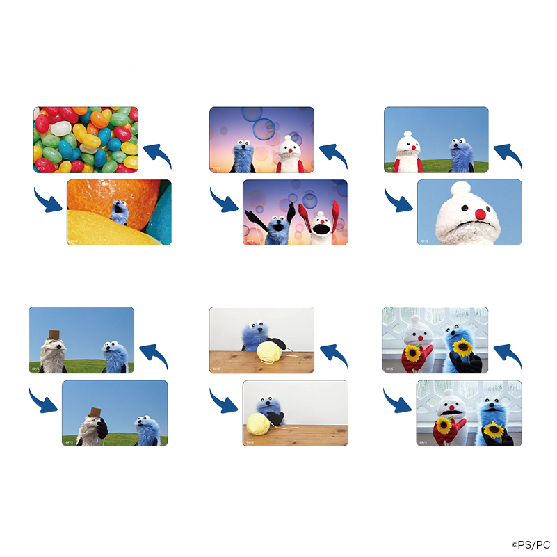 パペットスンスン レンチキュラーステッカー