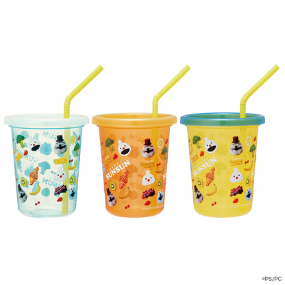 パペットスンスン ストロー付きタンブラー 320ml 3個セット
