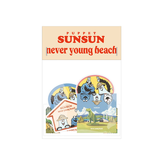 never young beach × PUPPET SUNSUN Sticker set