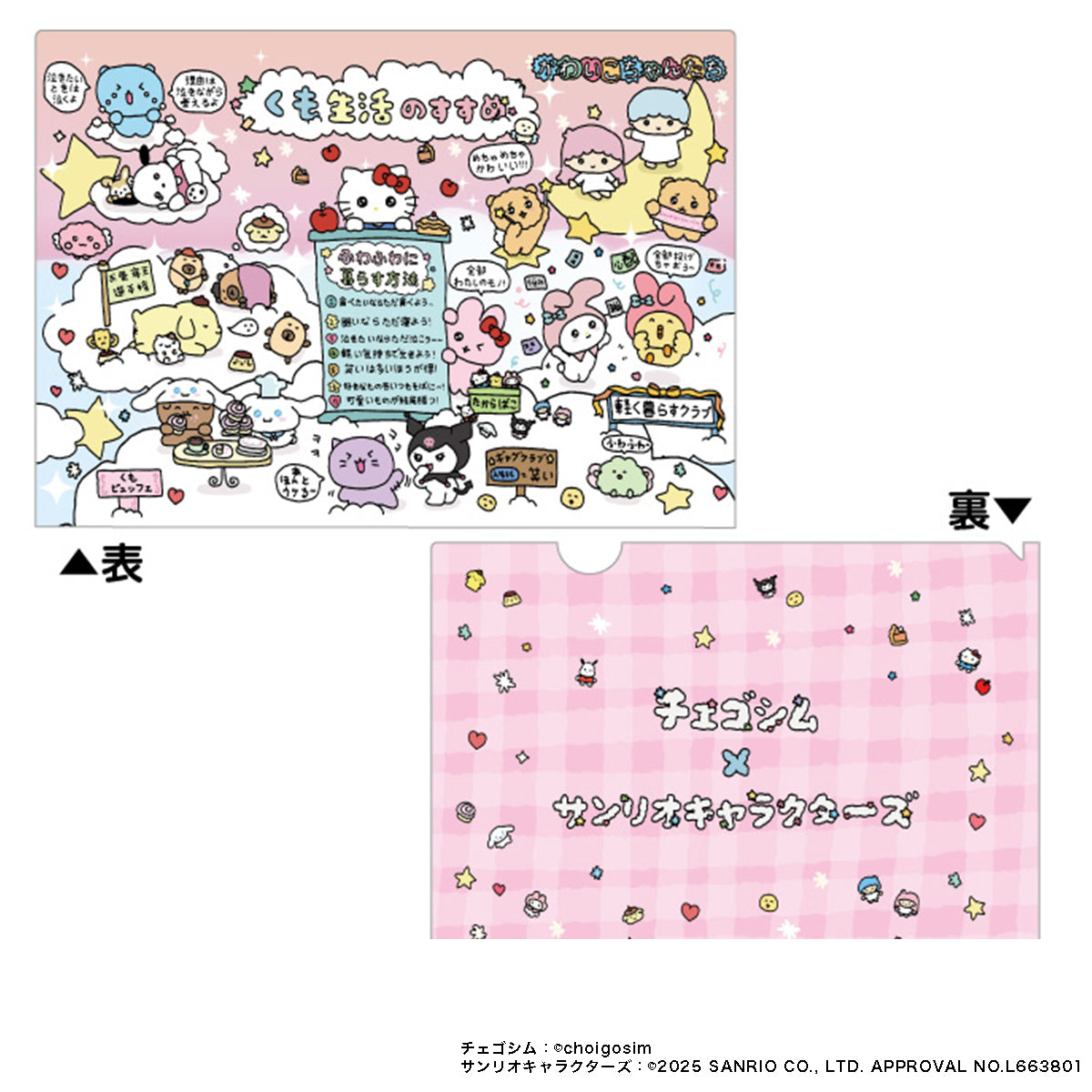 チェゴシム×サンリオキャラクターズコラボ クリアファイル
