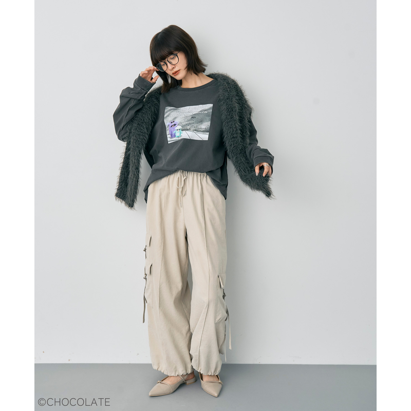 ホイッピ&ラッピ プリントロンTee①【YECCA VECCA】