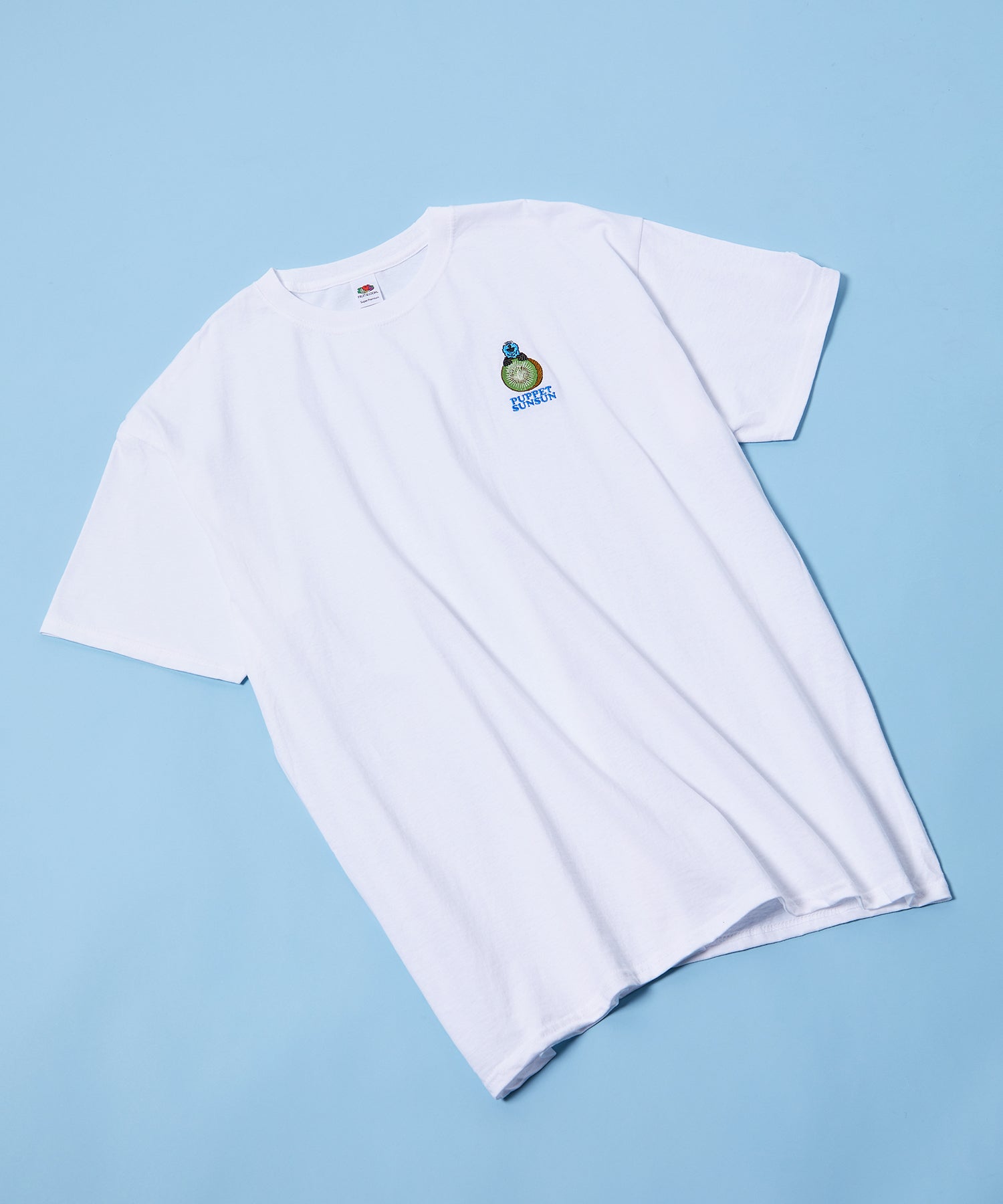 Fruit of the Loom×パペットスンスン スンスンプリントTシャツ キウイ